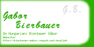 gabor bierbauer business card